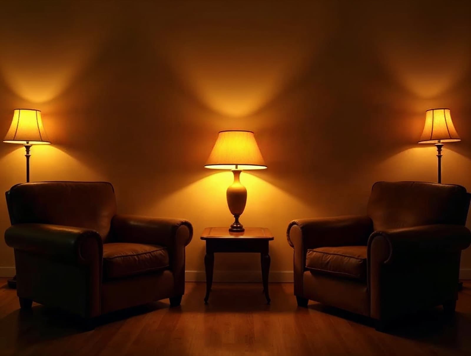 Warm interior at night